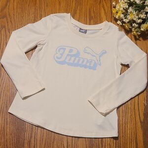 Puma NWOT Kids Cream Long Sleeve Shirt - Girl's Small
